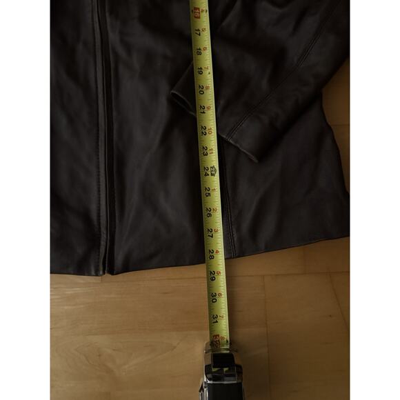 Wilson 's Leather Jacket Dark Brown Zip Front Pockets Soft Collar XL - Picture 3 of 4